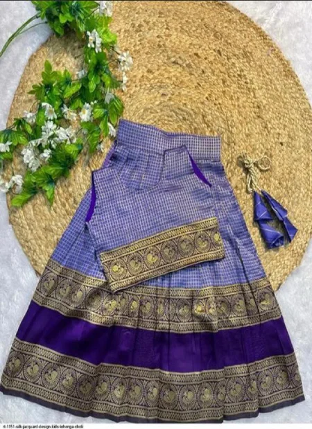Ajd 8163 Sof Silk Jacquard Lehenga With Blouse Wholesalers In Delhi